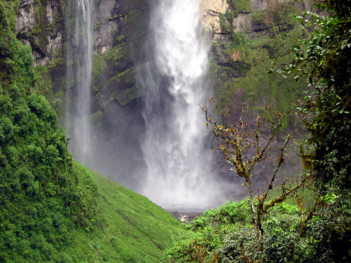 La catarata de Gocta en Perú