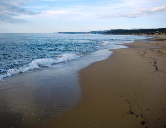 La playa de Piscinas