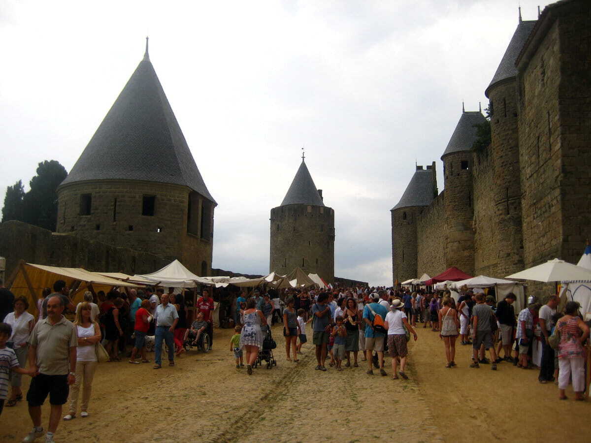 Mercado medieval en Carcasona