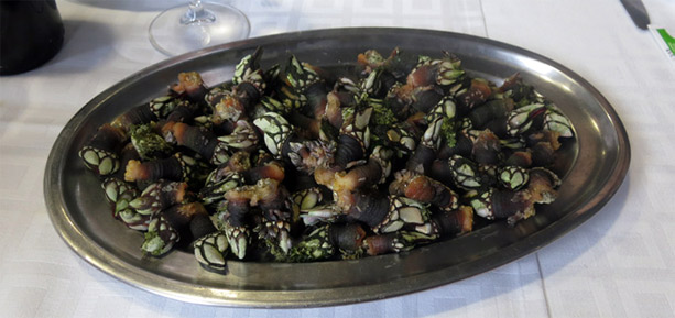 Percebes en la Sidrería Jorge