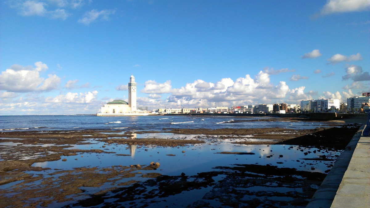 Vistas a la mezquita de Casablanca