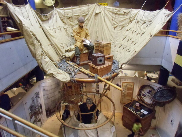 La réplica del globo que hay en el museo de Gränna