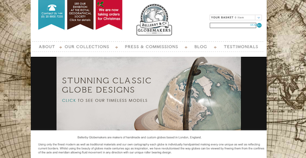 Página web de Peter Bellerby Globemakers