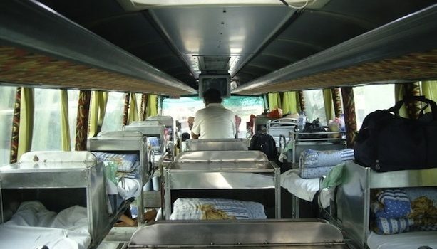 Autobús con literas en China
