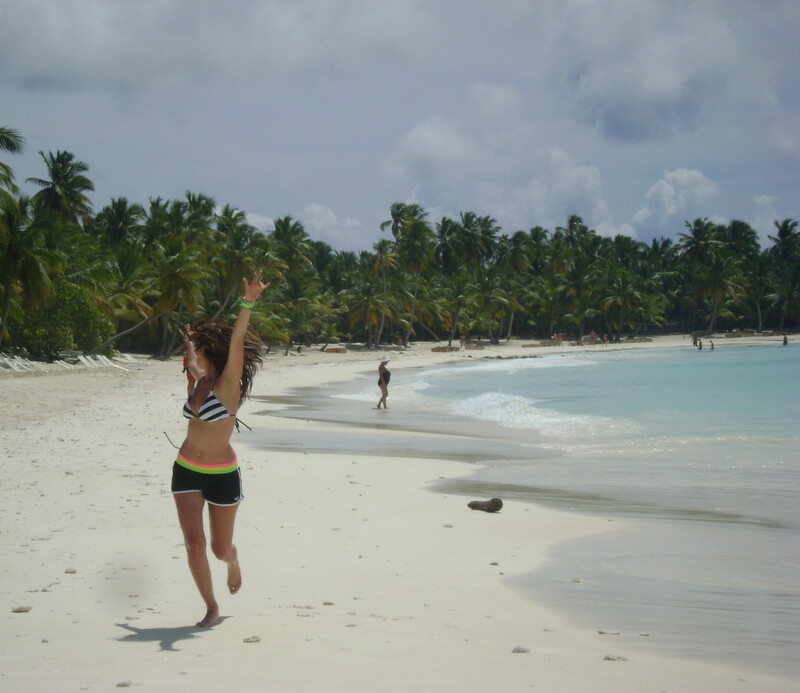 Una amiga francesa que conocimos en Isla Saona