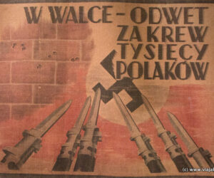 Cartel en el Museo del Alzamiento de Varsovia