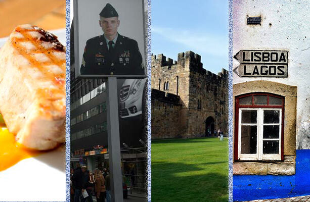 De izquierda a derecha: Tapas en Lugo @elpachinko, Berlín @laviajerablog, El castillo de Alnwich @madabouttravel, Alentejo @elrincondesele