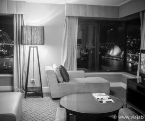 Interior de Full Harbour View Junior Suite, Four Seasons Hotel, Sidney, Australia