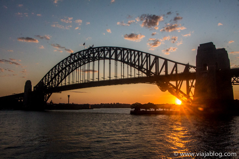 Puesta de sol, Sidney Harbour Bridge, Australia