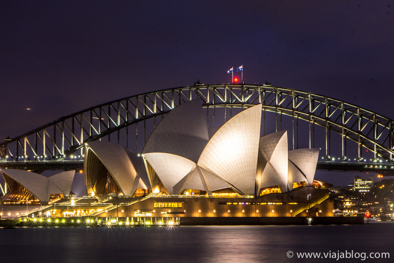 Sydney Opera House de noche, Sidney, Australia