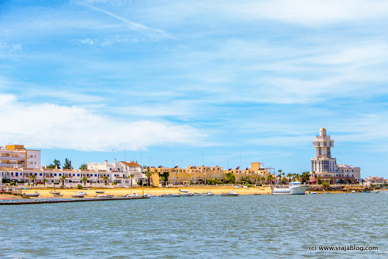 Isla Cristina (Huelva) desde el Río Carreras