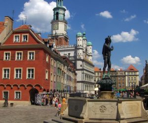 La plaza del centro histórico de Poznan