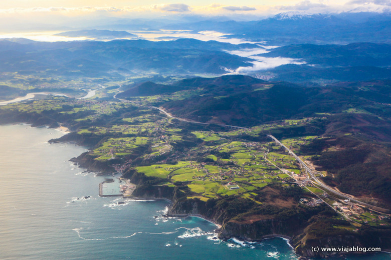 Costa de Asturias desde el aire