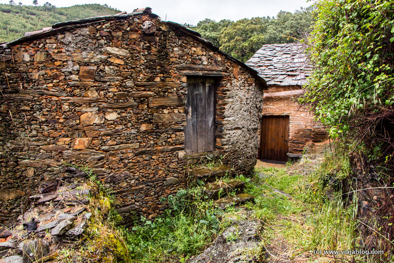 Casas de pizarra, Las Hurdes, Cáceres, Extremadura