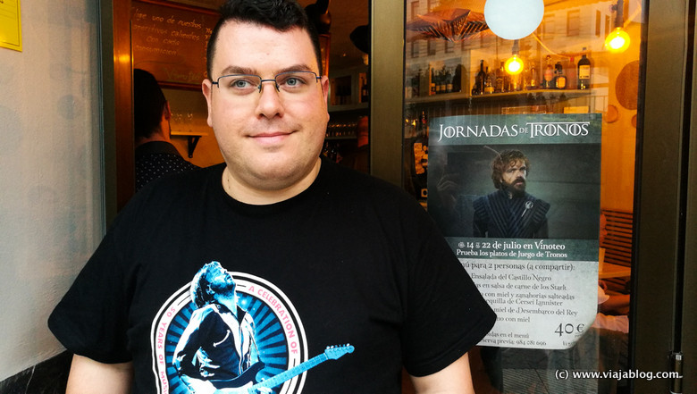 Juanjo Cima, frikie de Juego de Tronos y organizador de las Jornadas de Tronos, Restaurante Vinoteo