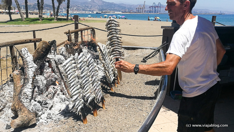 Espeto en Playa de Málaga