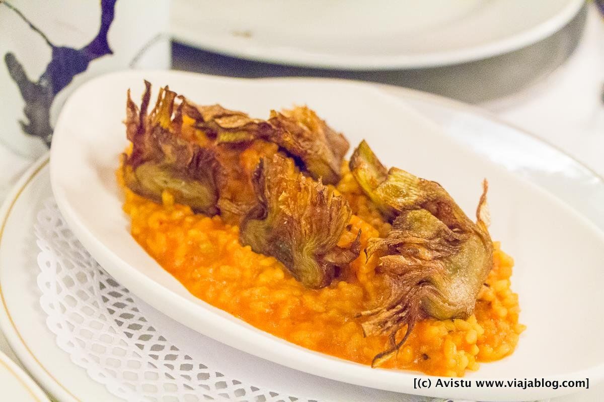 Arroz Meloso con alcachofas, Restaurante Convento de San Pablo (Parador de Cuenca)