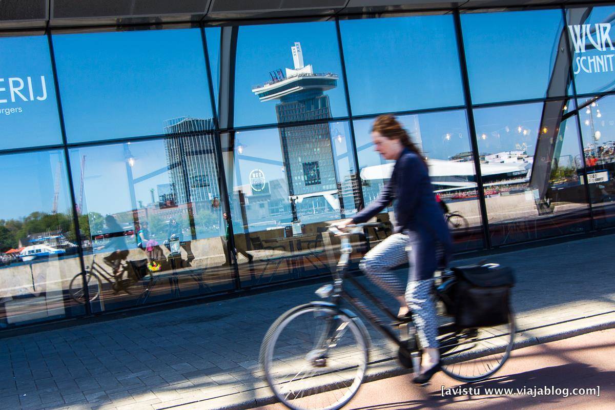 Paseando en bicicleta por Amsterdam [(c)Foto: @avistu]