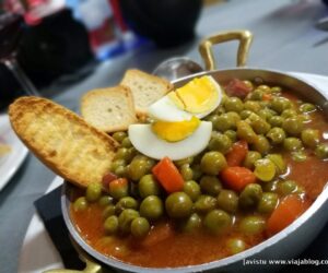 Guisantes con jamón, Sidrería Narcea