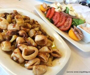 Chipirones en un restaurante de Asturias