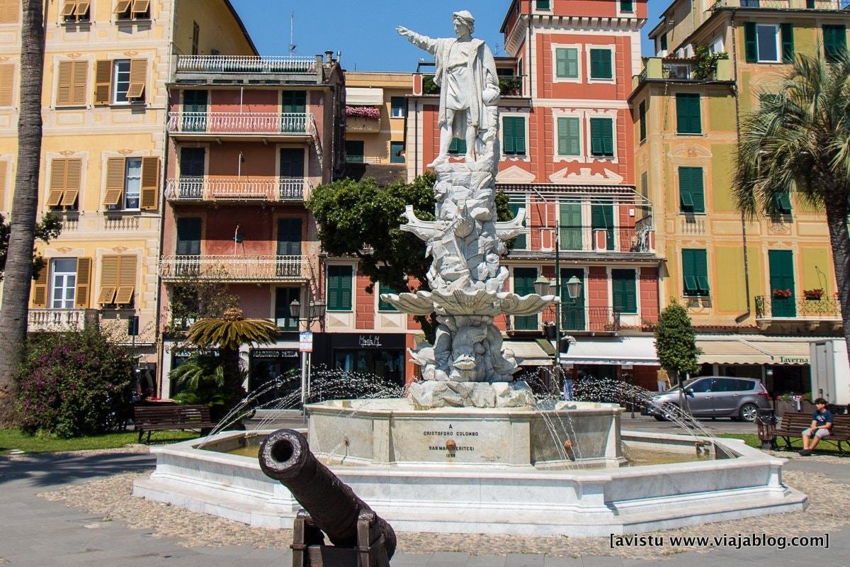 Santa Margherita, monumento a Colón