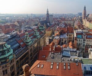 vista aérea de edificios antiguos en Wroclaw