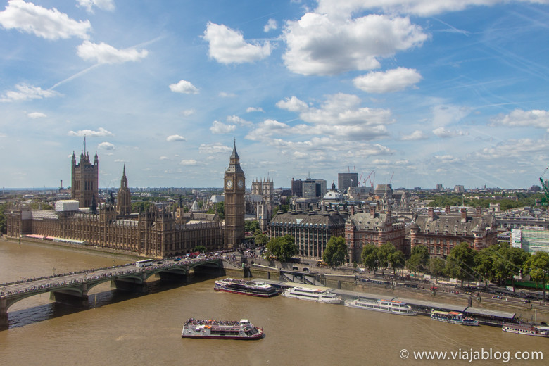 Vistas de Londres desde el London Eye