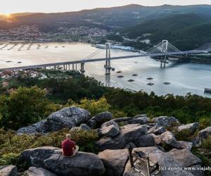El Puente de Rande y la Ría de Vigo desde el Campo de la Rata en Redondela [(c)Foto: @avistu]