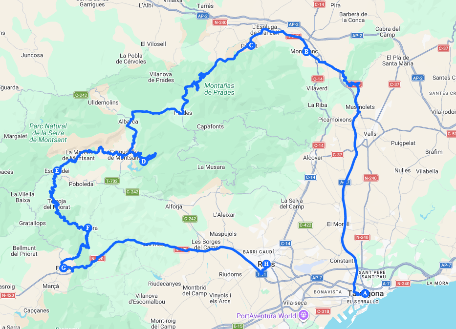 Ruta en coche por Tarragona