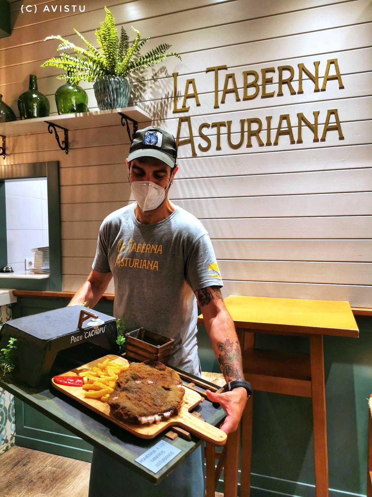 Cachopo Minero, La Taberna Asturiana, Gijón