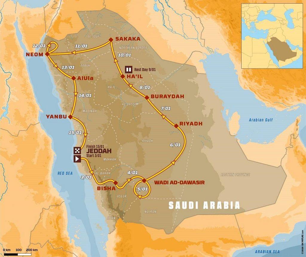 recorrido rally dakar 2021