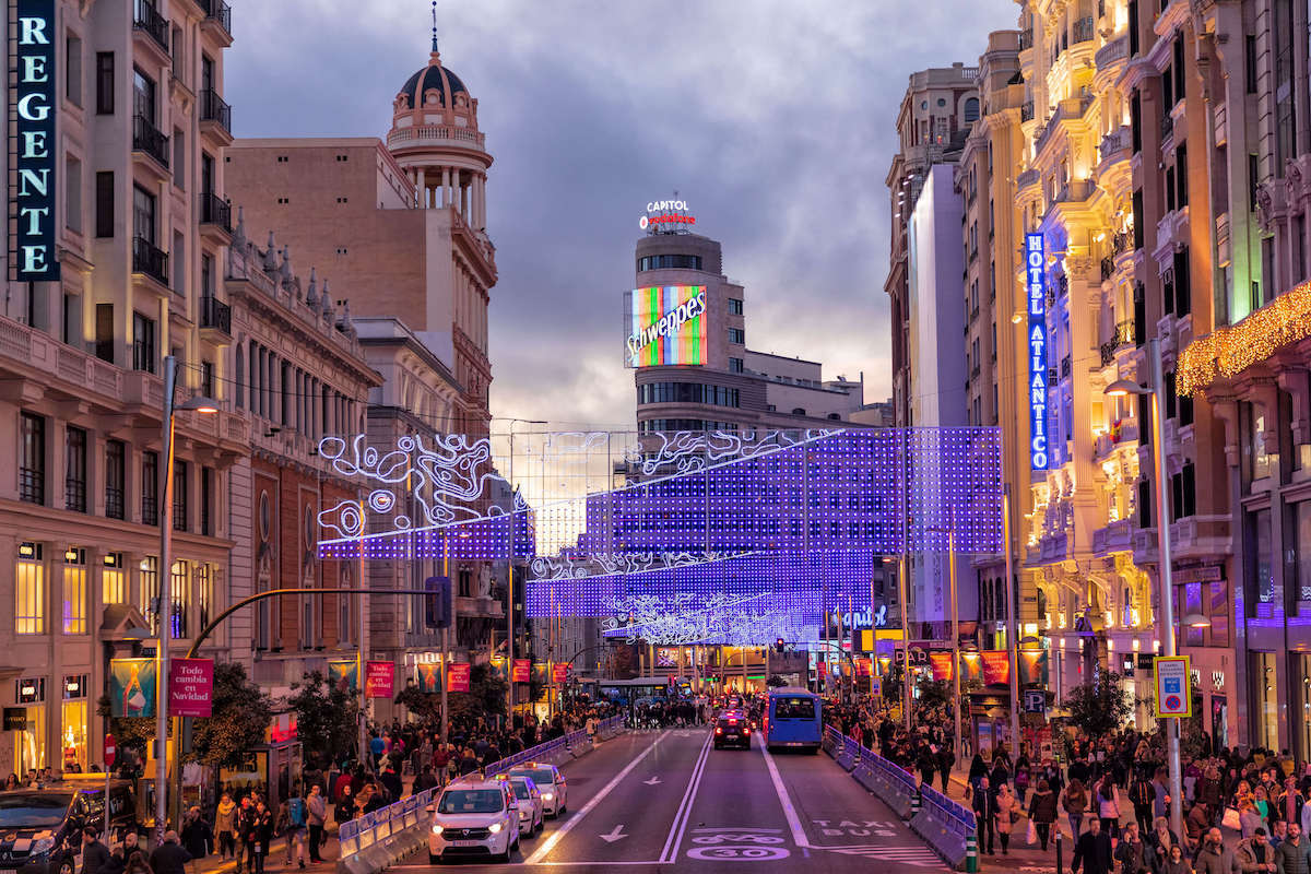 Gran Vía en anterior Navidad