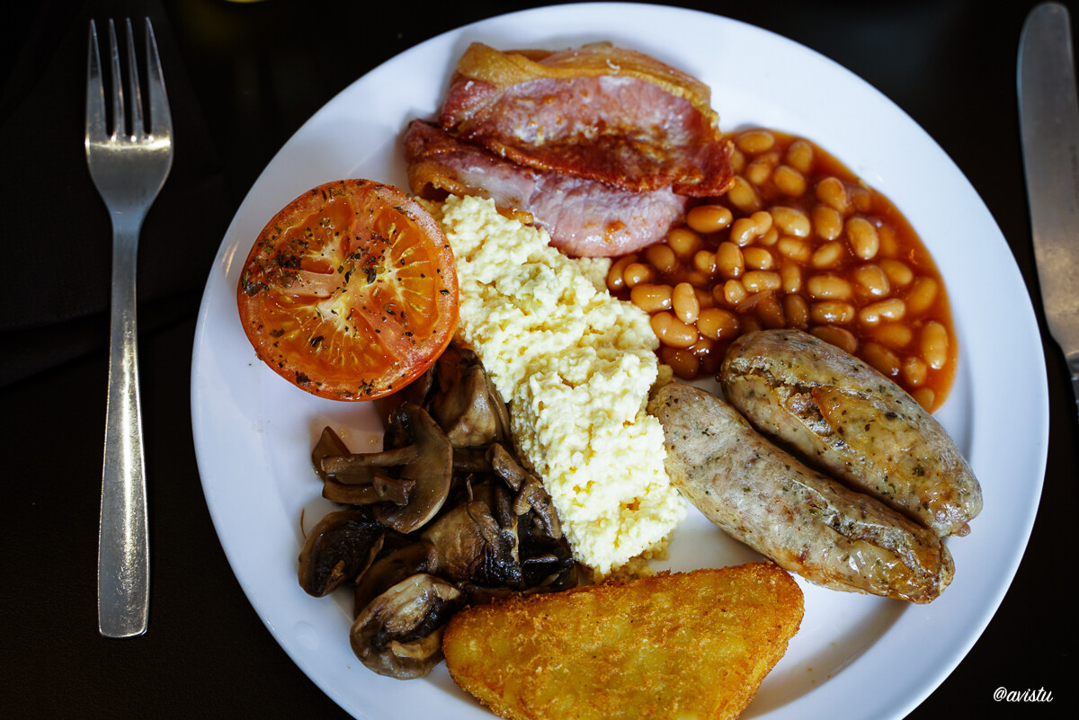 Típico English Breakfast en Gibraltar