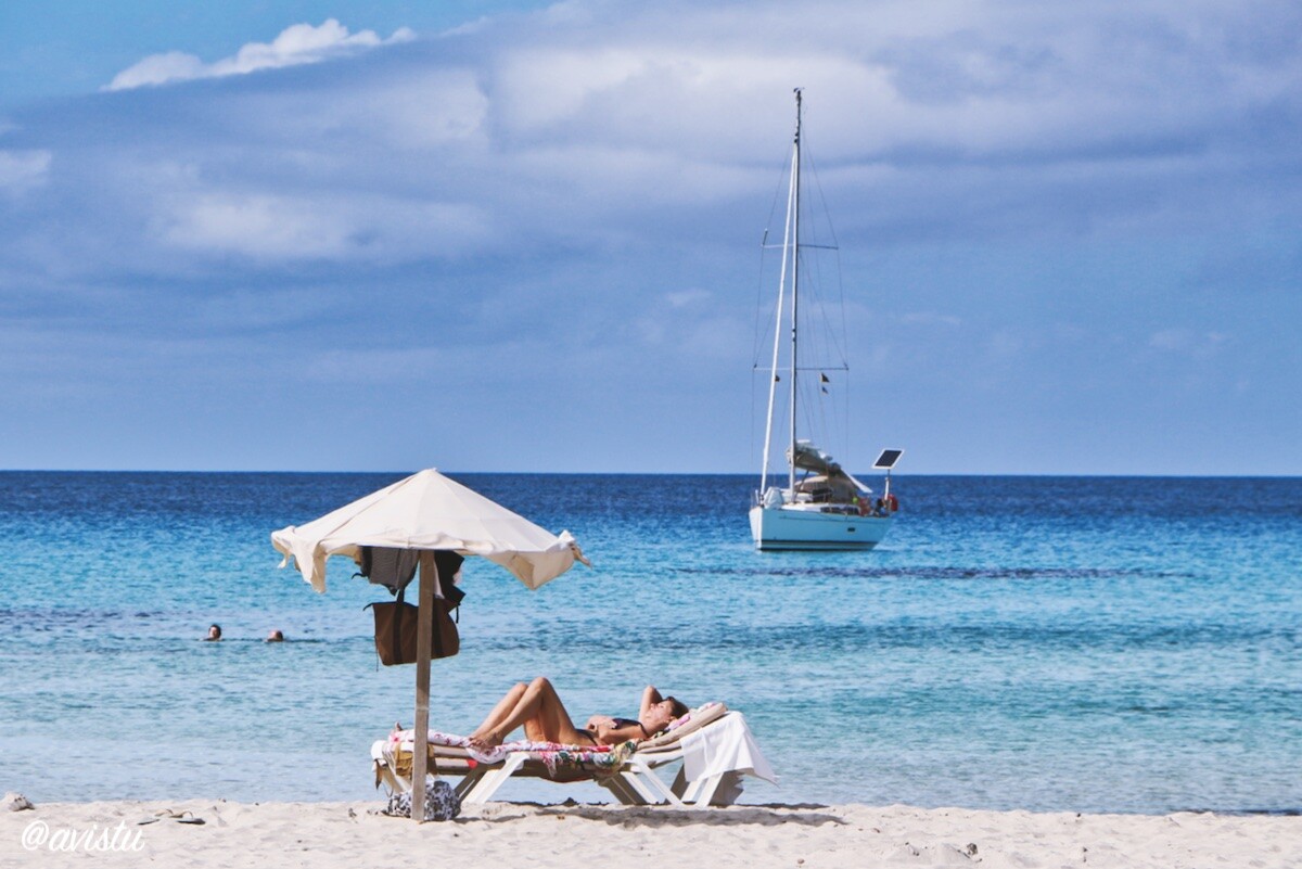Playa en Formentera, Baleares, España