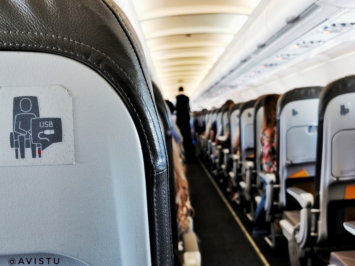 Asientos con USB en nuestro vuelo a Zagreb