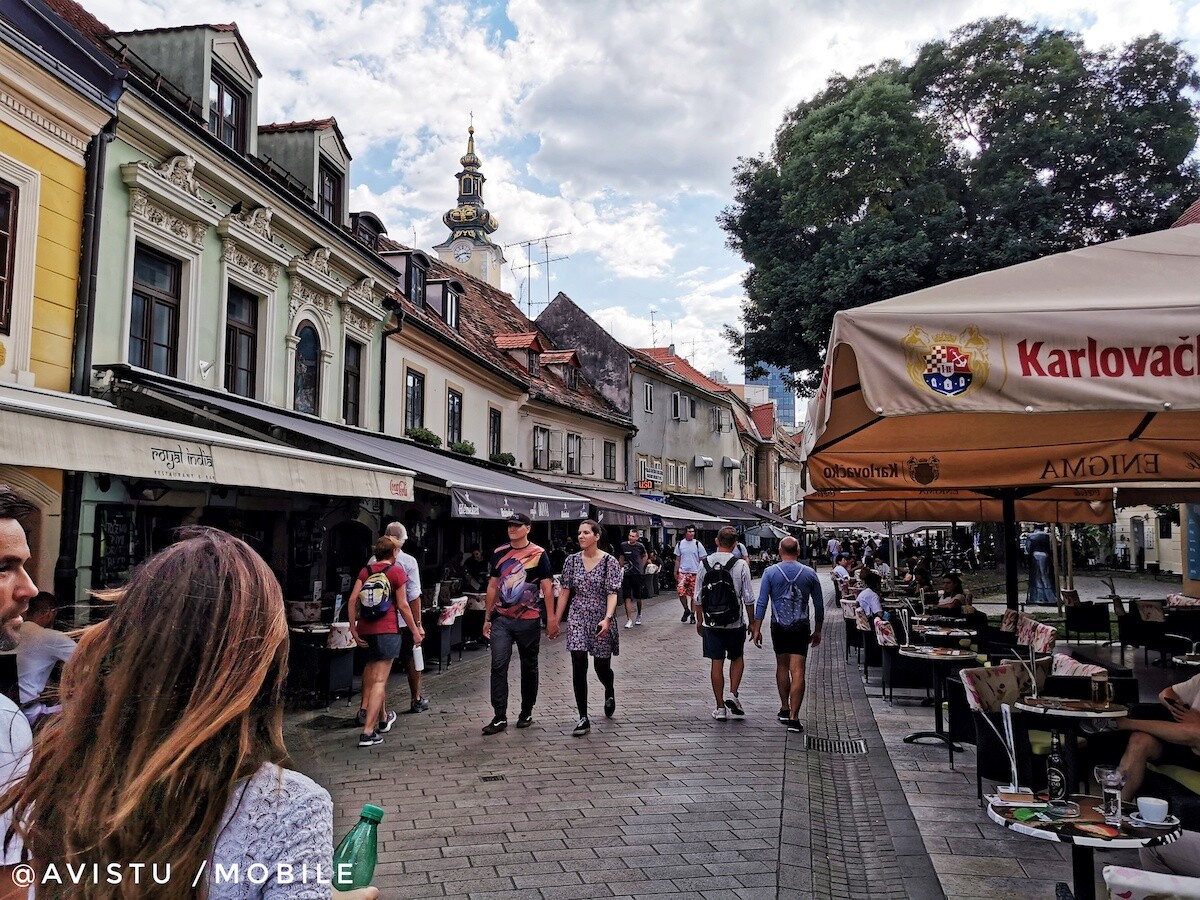 Calle junto a nuestro apartamento en Zagreb Croacia