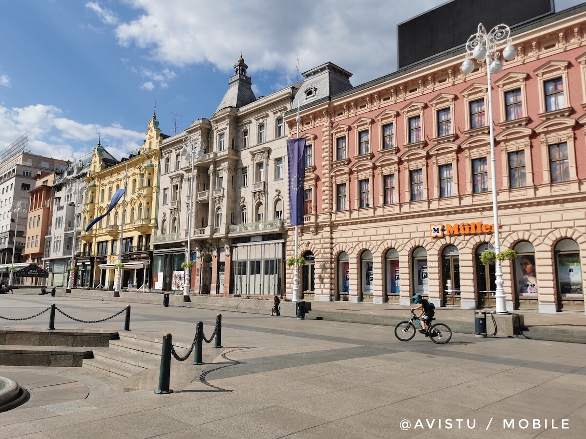 Plaza Ban Jelačić en Zagreb en Croacia