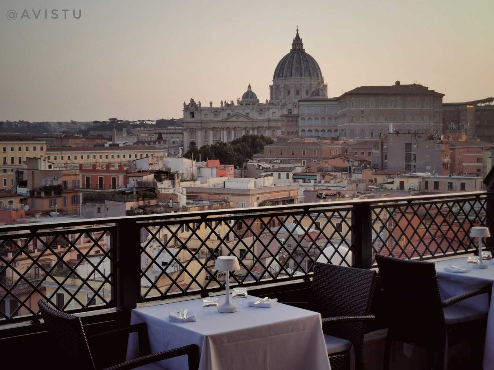 Restaurante Les Étoiles con vistas al Vaticano, Roma