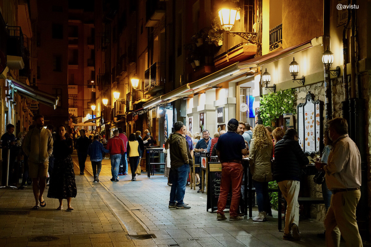 El animado casco viejo de Logroño