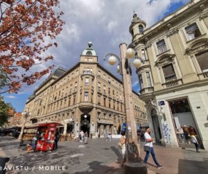 Calles de la "ciudad baja" en Zagreb, Croacia