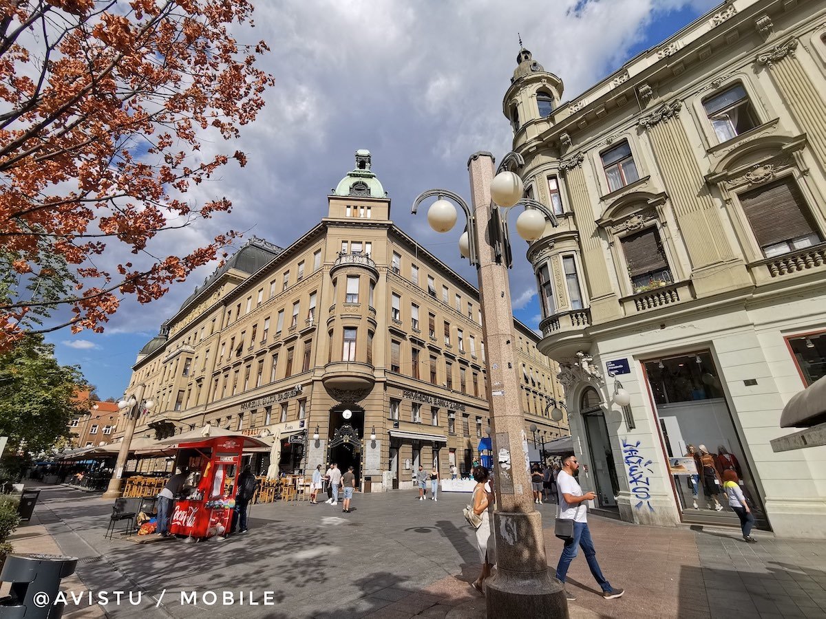 Calles de la "ciudad baja" en Zagreb, Croacia