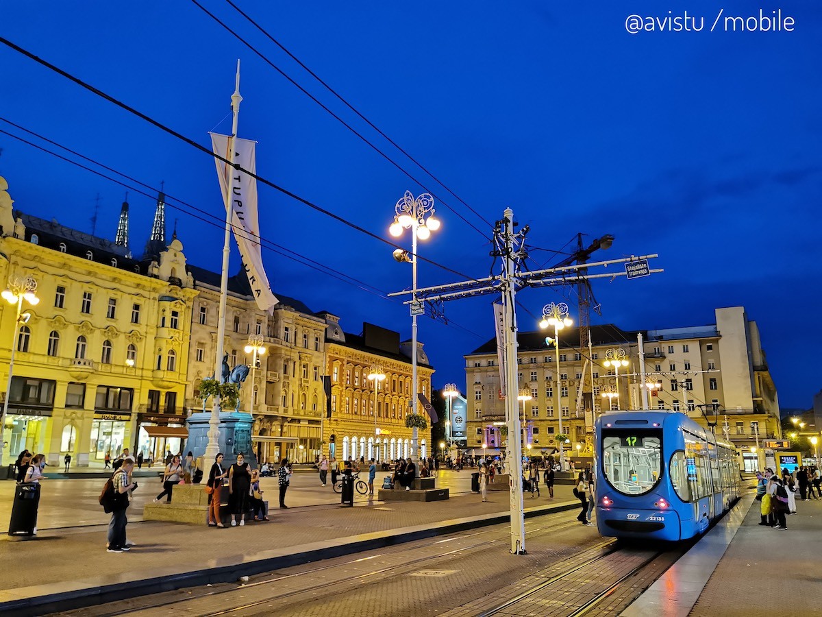 Plaza Ban Jelačić en Zagreb, Croacia