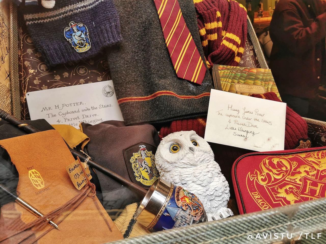 Artículos de Harry Potter en una tienda en Edimburgo