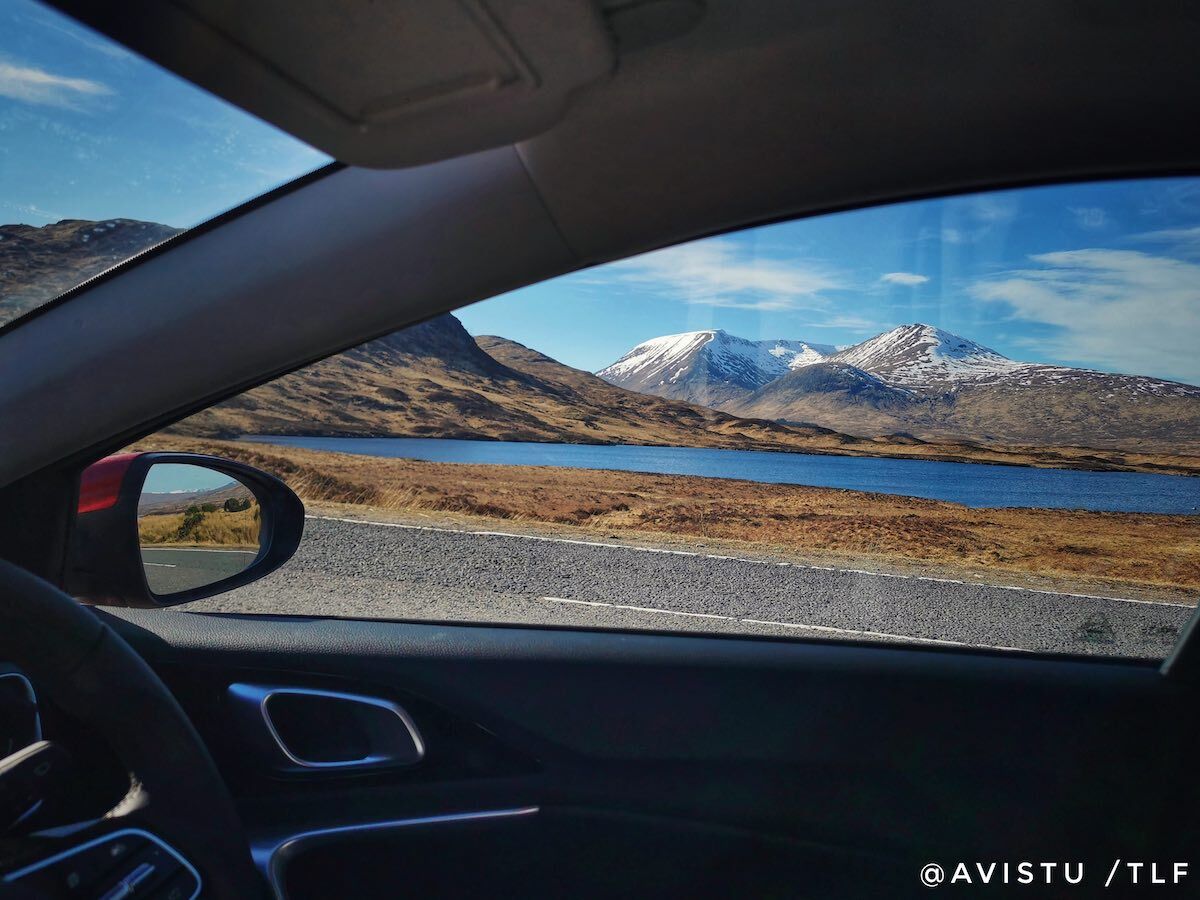 Paisajes de Escocia desde el coche