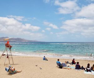 Disfrutando al sol en Las Canteras, Las Palmas de Gran Canaria [(c)Foto: avistu]
