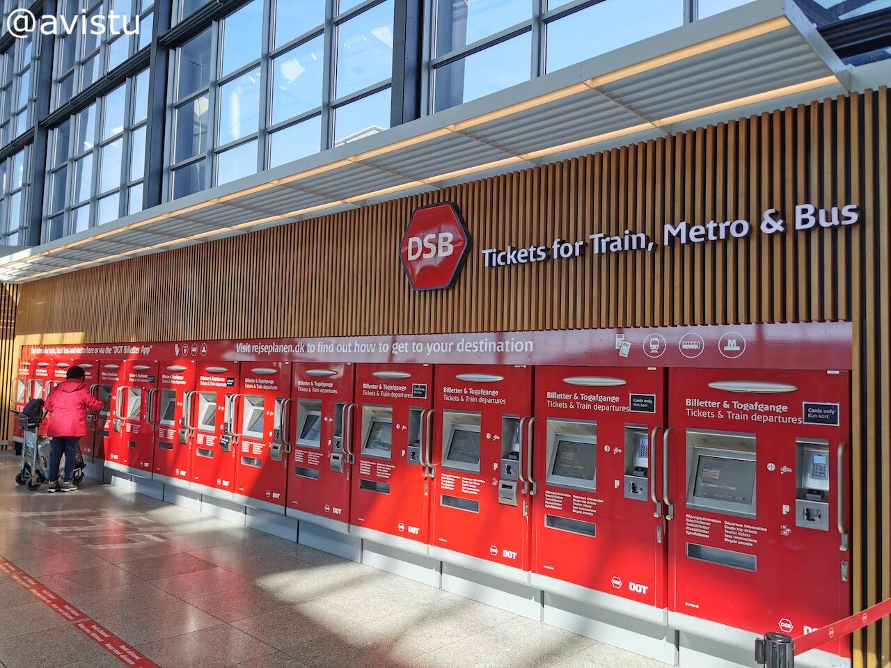 Máquinas de venta de billetes de transporte en Copenhague