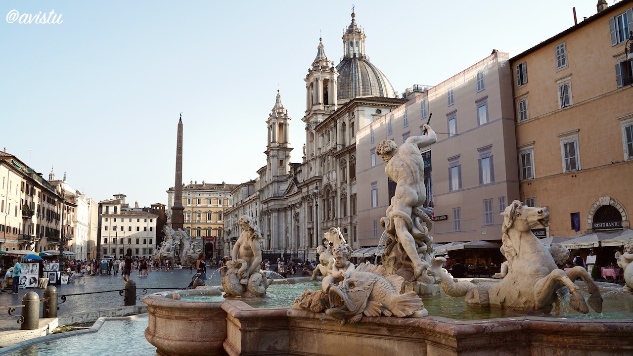 La Plaza Navona en Roma [(c) Foto: @avistu]