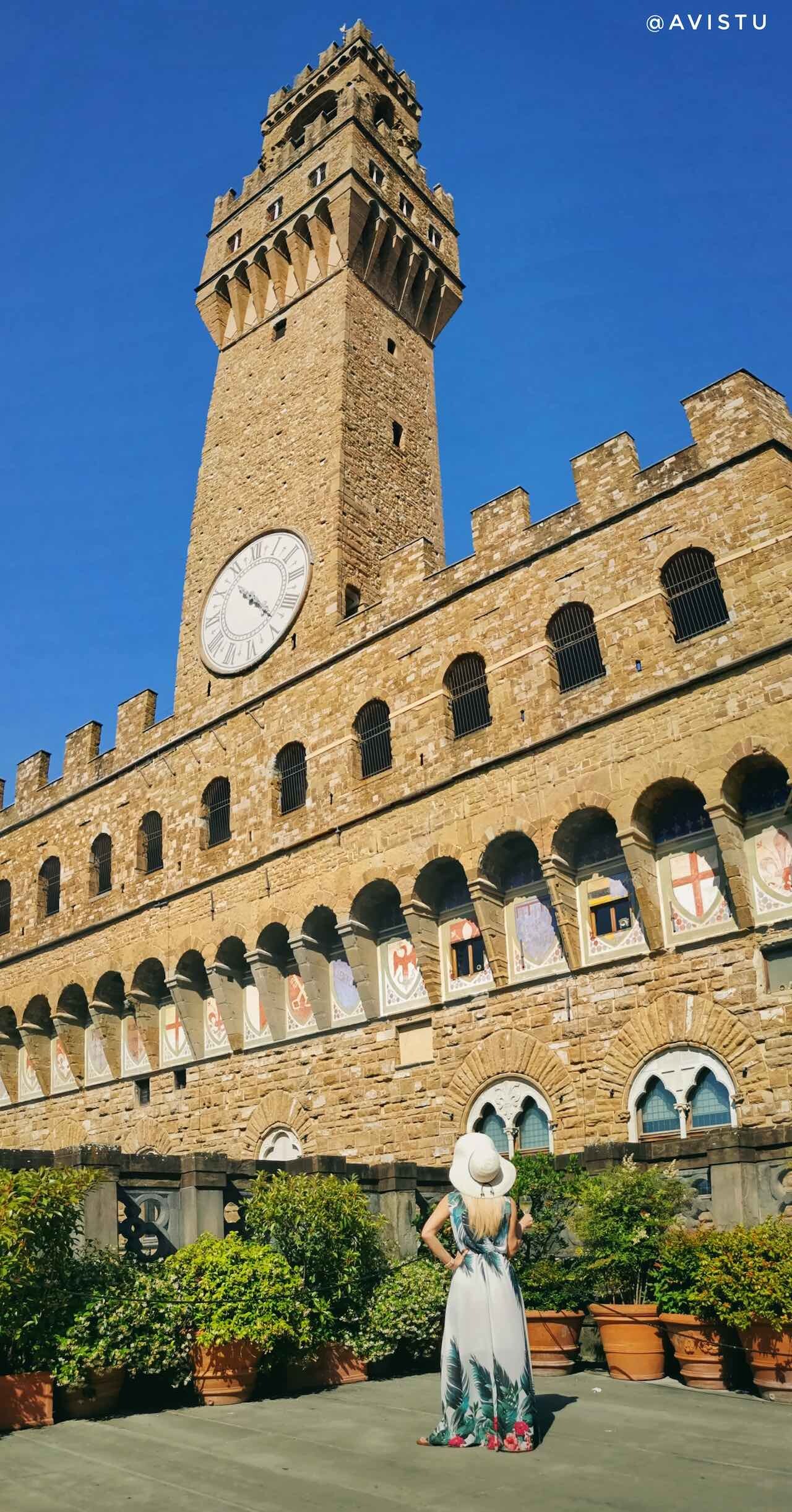 Palazzo Vecchio desde la Cafetería de la Galeria Uffizi [(c) Foto: @avistu]]