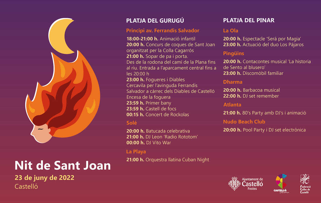 Programa de actividades San Juan 2022 Castellón