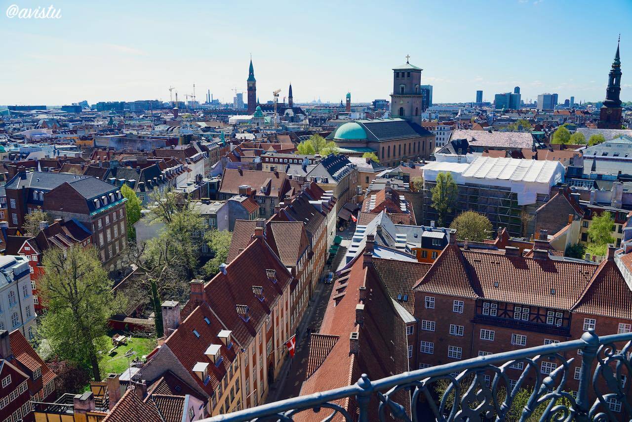 Vistas del centro de Copenhague desde la Torre Redonda [(c) Foto: @avistu]